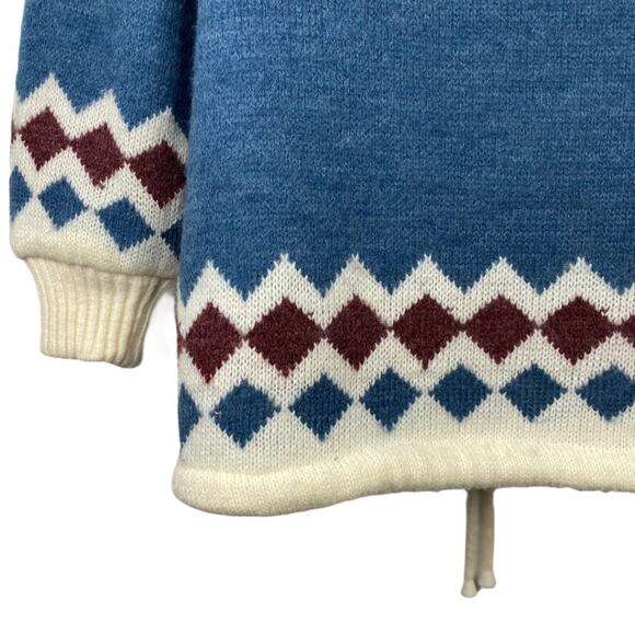 Women's Sz M OUTERBOUND by HMS Thick Knit Fleece-Lined Jacket Fair Isle Nordic - Picture 6 of 11